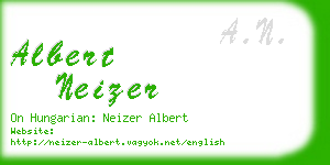 albert neizer business card